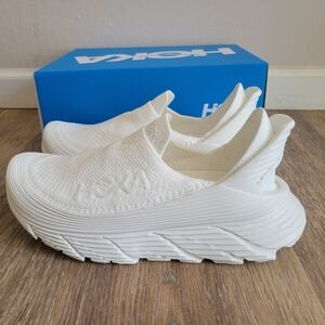 Hoka One One U Restore TC Slip-On Shoes Sneakers Women's 9 Men's 8 White 1134532